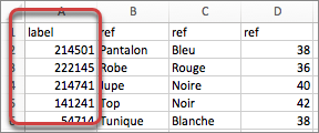 Création de la liste référentielle associée à un Tag NFC.