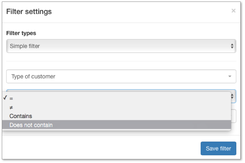 you can select a filter in the System values or in Form's field you can select a filter in the System values or in Form's field