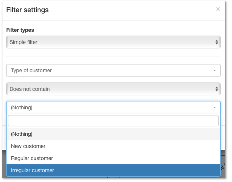 you can select a filter in the System values or in Form's field you can select a filter in the System values or in Form's field