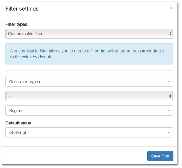 you can select a filter in the System values or in Form's fields you can select a filter in the System values or in Form's fields