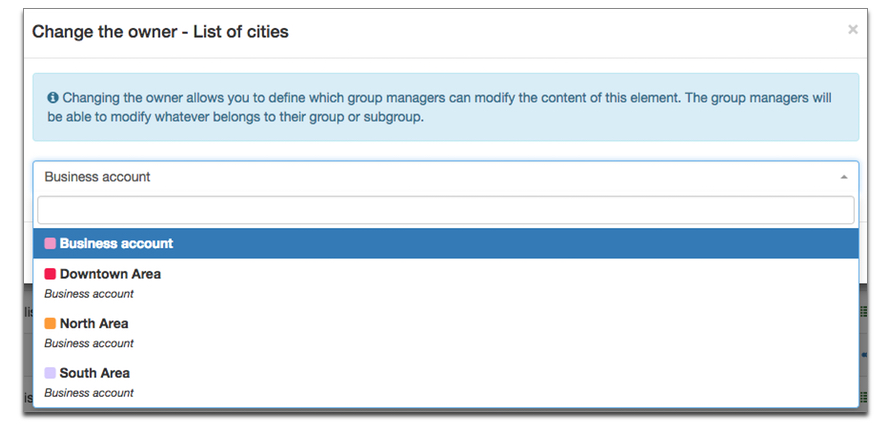 Change owner external list