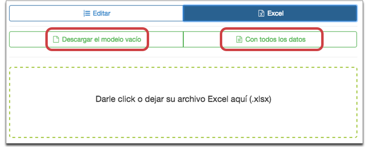 Modificar lista importando excel