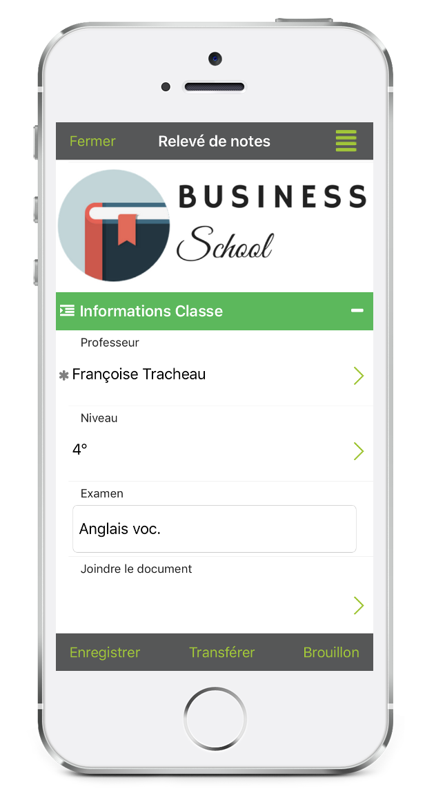 Formulaire de relevé de notes sur mobile ou tablette avec Kizeo Forms
