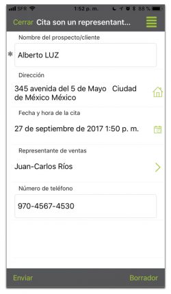 Formulario digital celular