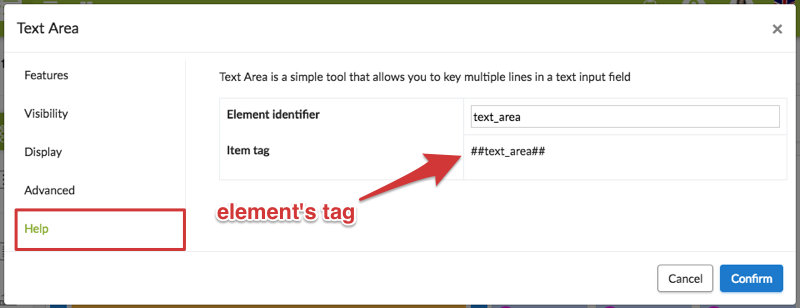 What is an element's tag