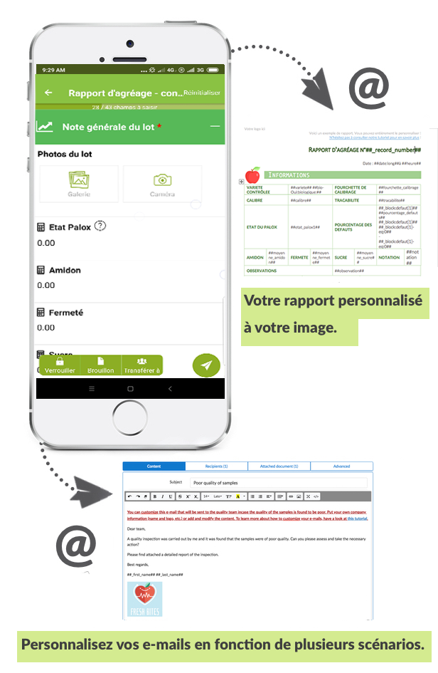 fiches d'agréage