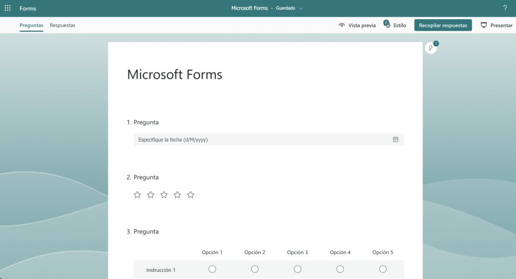 App Microsoft Forms